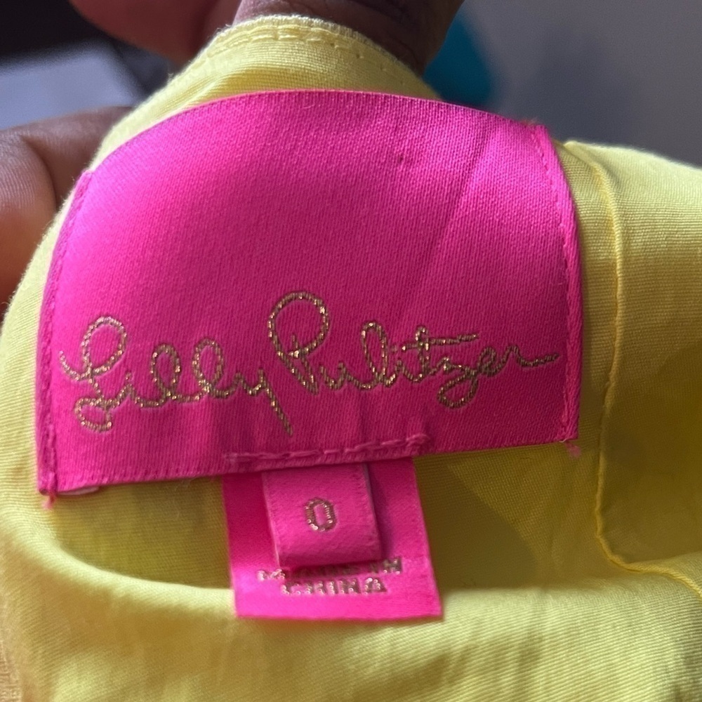 Lilly Pulitzer yellow shelli stretch dress - Picture 9 of 10